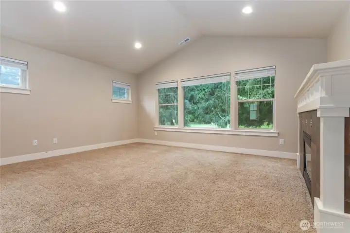 Greenery and privacy outside the main bedroom.