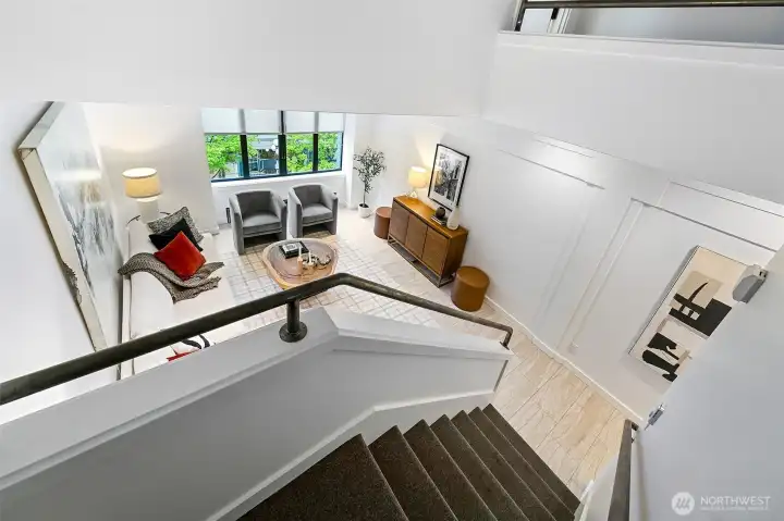 A view from the landing.