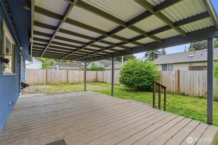 Covered Backyard Patio.