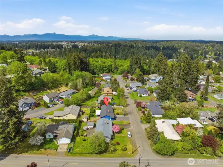 Aerial View of Residence and Neighborhood.