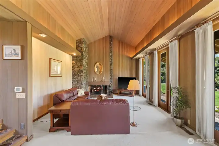 Warm, inviting spaces. French doors allow the outside and inside to flow seamlessly