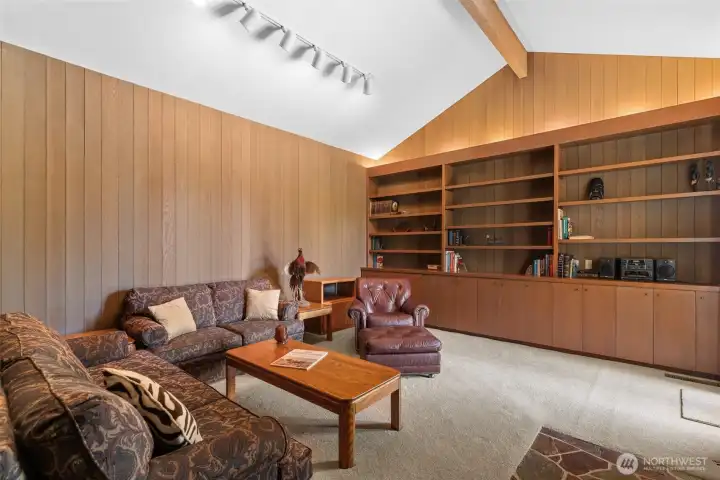 Your private den or office space with custom built ins
