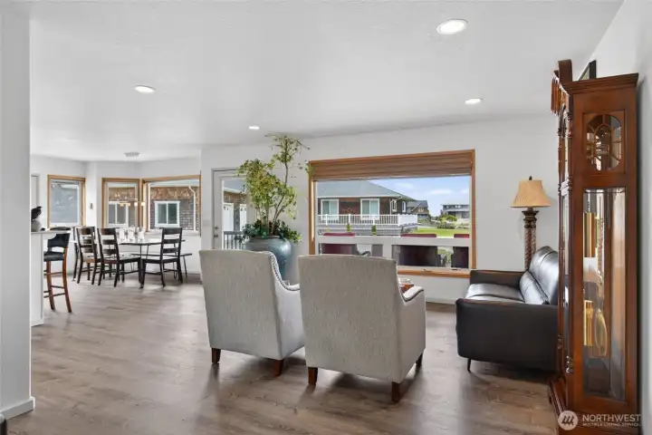 Main Entry to Living and Open Dining Room