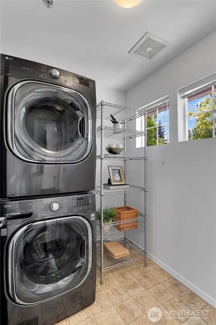Spacious laundry room