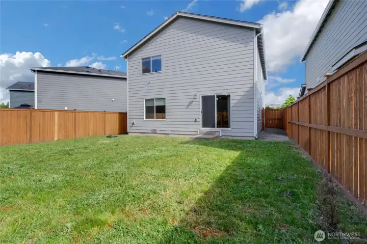 Fully Fenced backyard