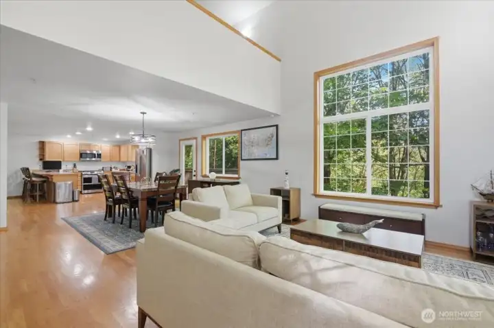 Living Room with Soaring Ceilings Living Room with Soaring Ceilings