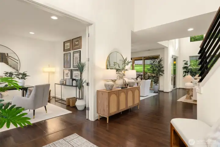 The main floor home office is off the main floor entry. The main floor home office is off the main floor entry.