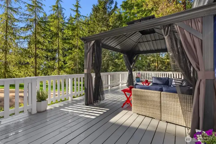 Large deck is great for entertaining family and frineds.