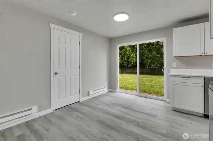 Open dining room area