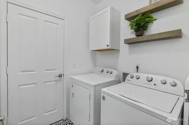 Laundry Room with garage access.