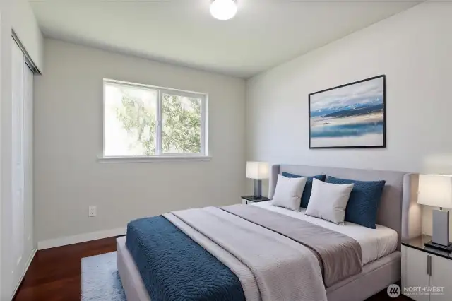 Virtually staged bedroom #2