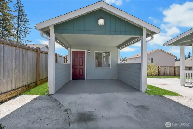 Second outbuilding with covered patio