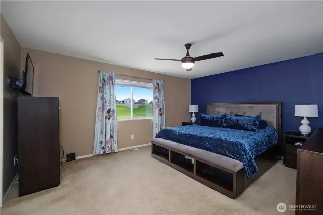 Huge Primary Bedroom with 5 piece en suite and fantastic views of the preserve!
