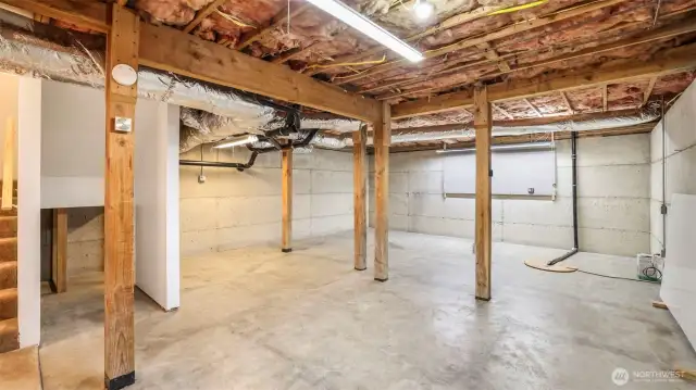 Large basement great for storage or finish it!