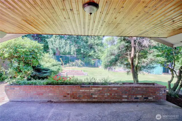 Large covered patio off of the family room
