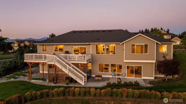 Bathed in western facing sunset tones.