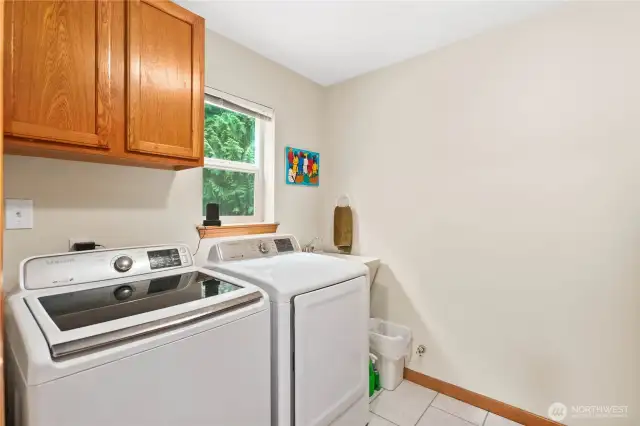Laundry area has lots of room