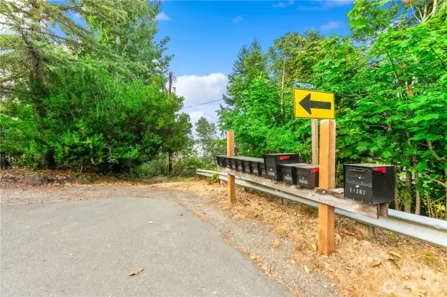 End of Road access to private beach