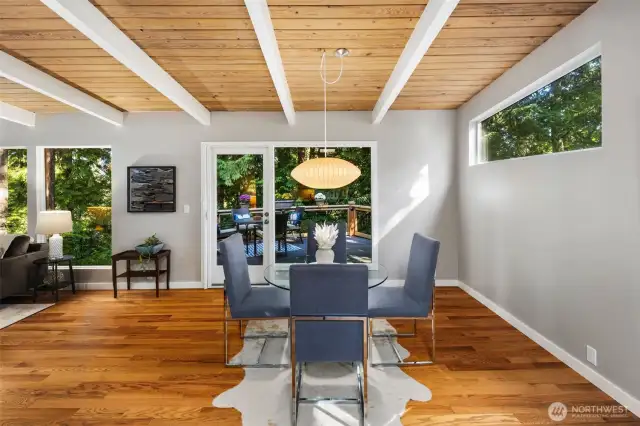Dedicated dining room with access to the back patio. Perfect for entertaining!