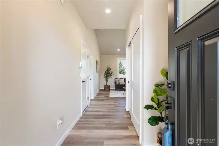 Entering the home you have a closet to your right.