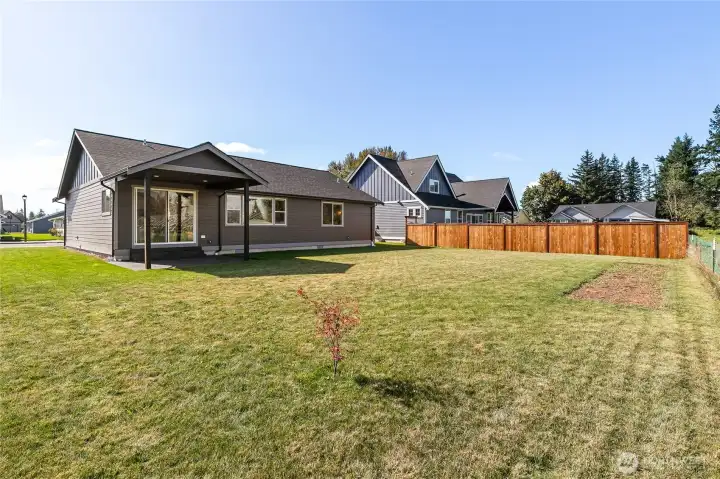 Enjoy gardening in the backyard.