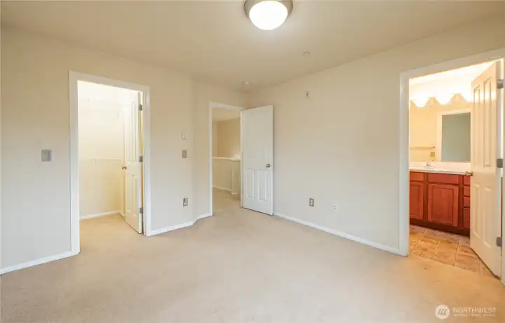 Bedroom #2 with attached bathroom and walk in closet.