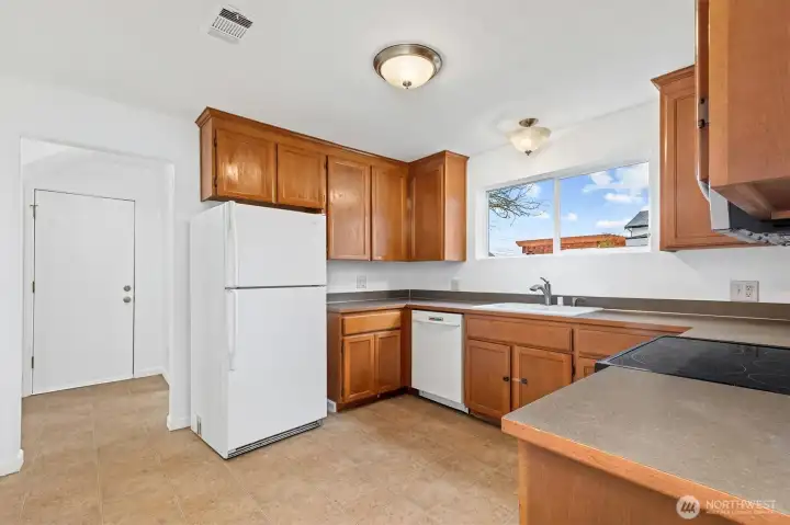 Kitchen toward Back Door
