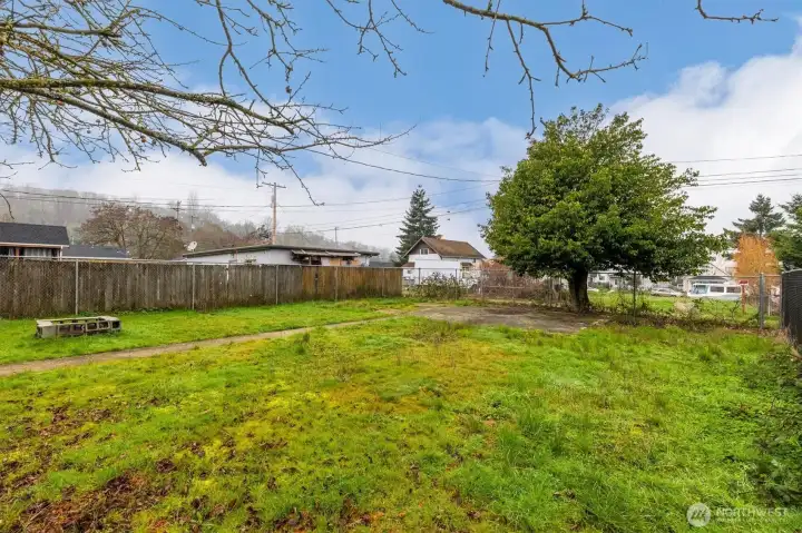 Back Yard facing Alley Left