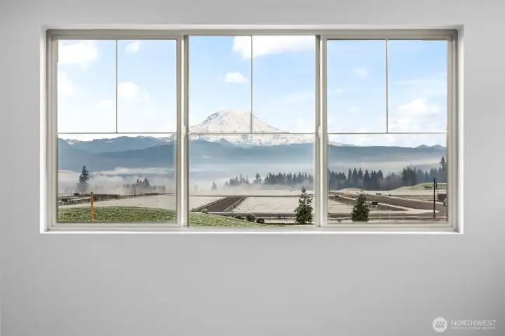 View of Mt Rainier from the primary suite