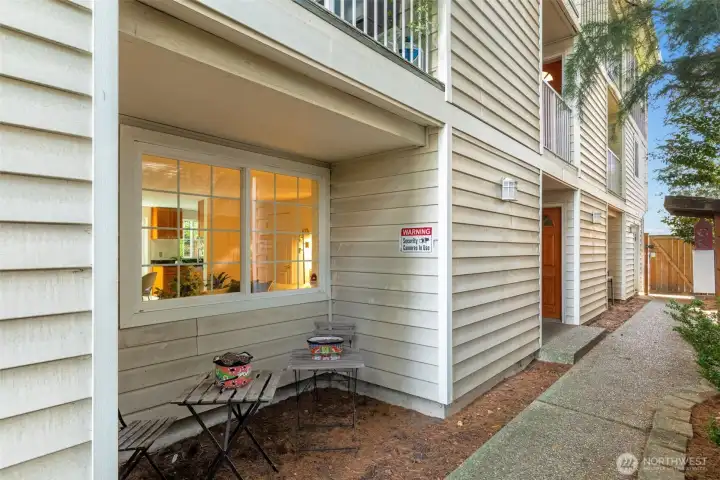 View towards parking and rear entrane