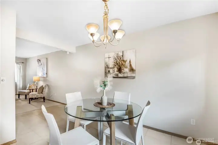 Dining room is open to living area. Perfect for entertaining