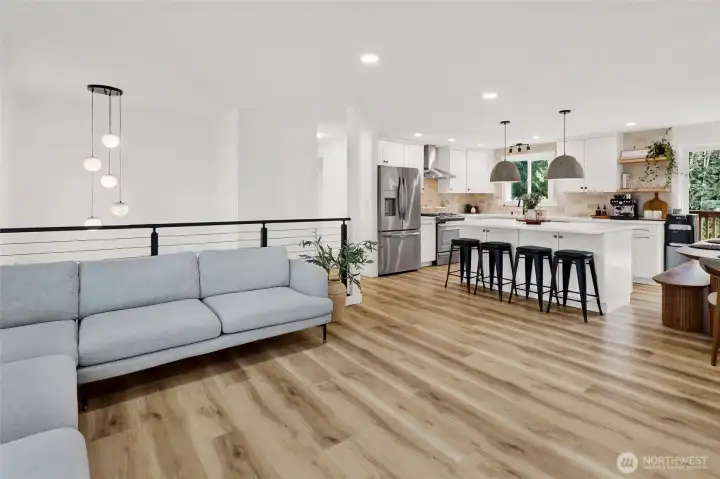 Open-concept layout connects living and kitchen area for easy entertaining!