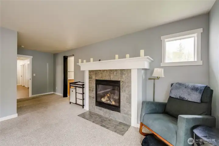 Primary Bedroom with Gas Fireplace