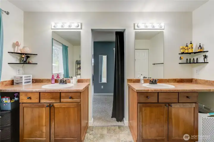 Primary Bathroom with 2 Vanities