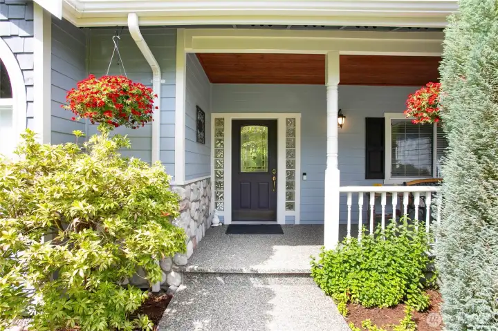 Covered Porch, Mature Landscaping Covered Porch, Mature Landscaping