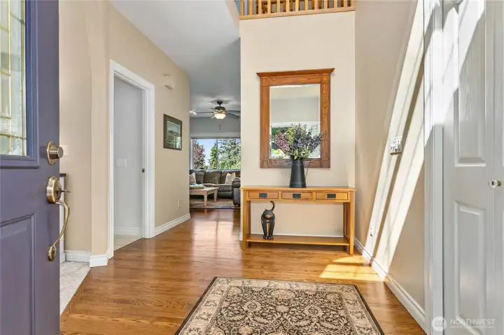 Entryway flooded with natural light Entryway flooded with natural light