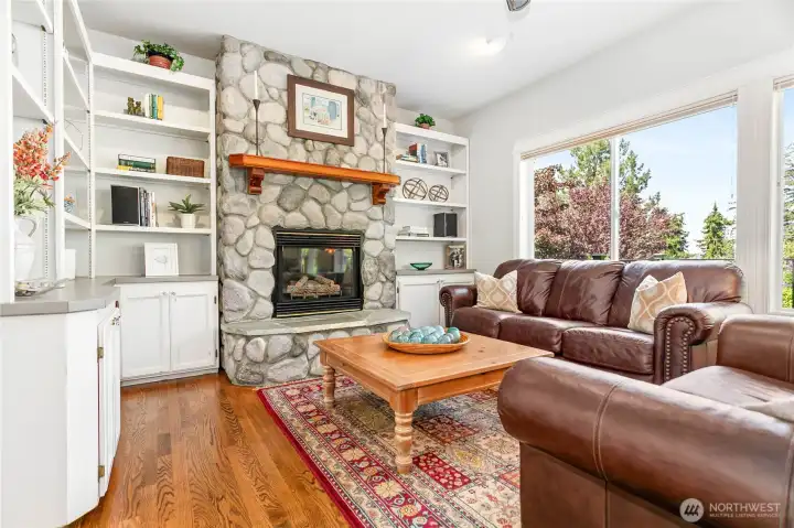 Cozy great room with gas fireplace Cozy great room with gas fireplace