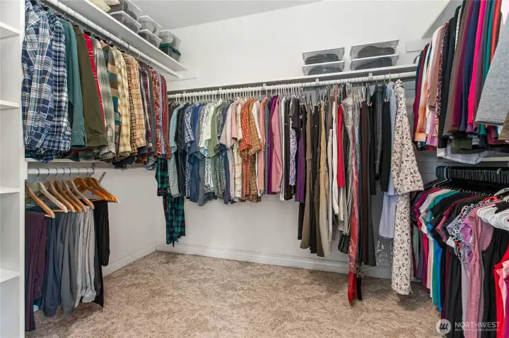 Walk-in closet in primary bedroom Walk-in closet in primary bedroom