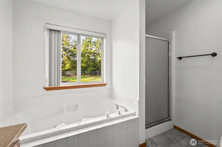 soaking tub and shower