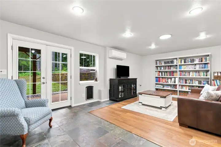 Spacious Lower level main family room with added mini-split Spacious Lower level main family room with added mini-split