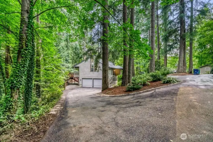 Tucked away from the road, this peaceful setting feels like your own private retreat. Tucked away from the road, this peaceful setting feels like your own private retreat.
