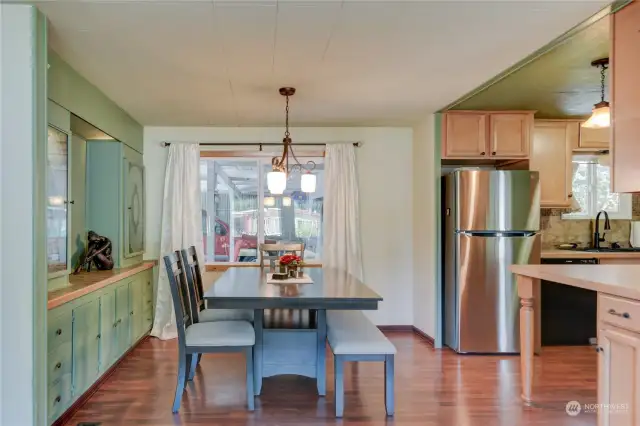 Dining area off of kitchen.