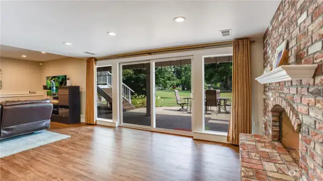 Downstairs the daylight basement provides the perfect entertaining space or could even be used as multi-gen living.