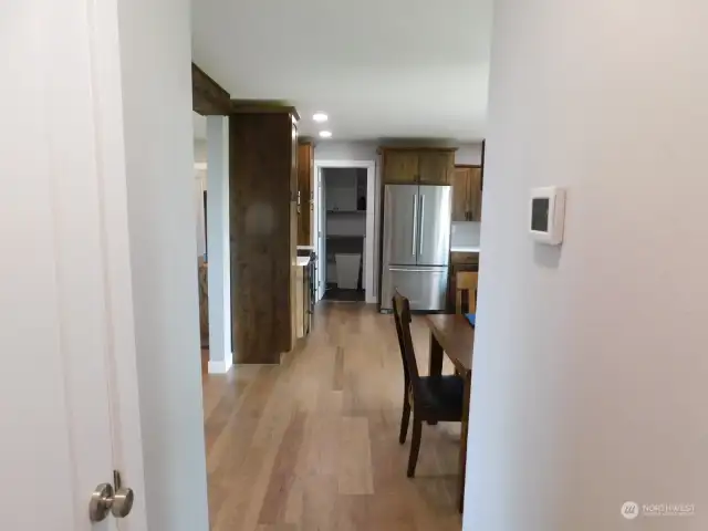 Hallway toward the kitchen and dining area