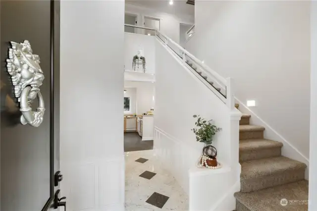 Marble floor in entryway