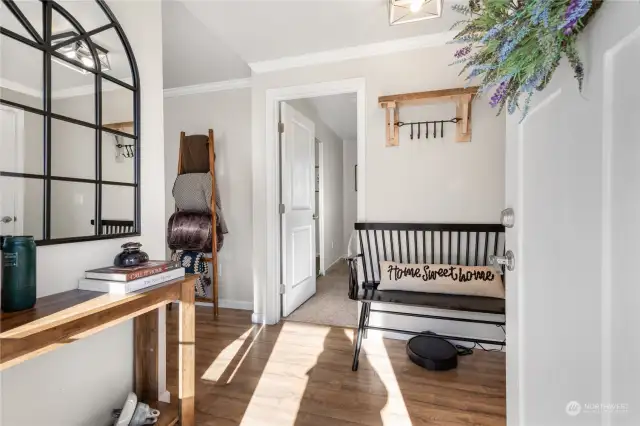 Light, Bright & Cheery wide open entry way welcomes you home.