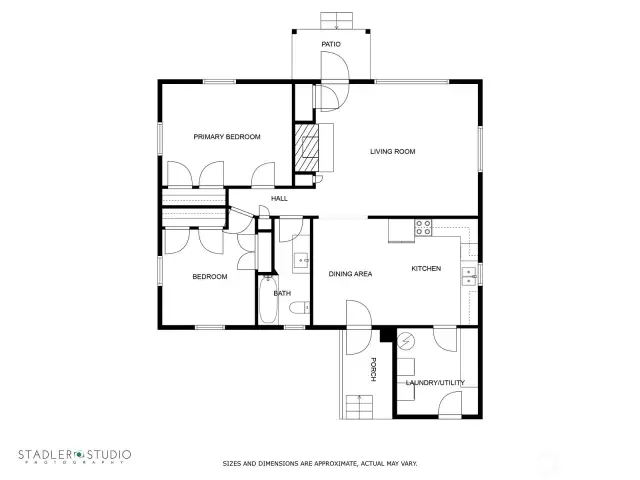 Floor plan for main house.