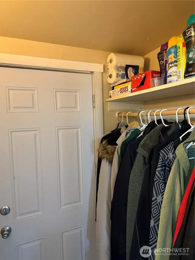 Back door with closet