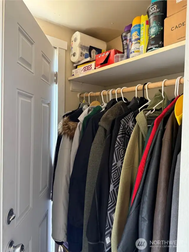 Back door closet