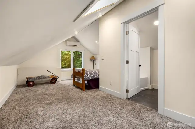 On top of garage, New full Bathroom